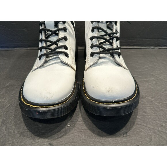 Karardo  White Vegan Leather Lace Up Combat  Boots Women's Size 8.5 (39) - Picture 4 of 10